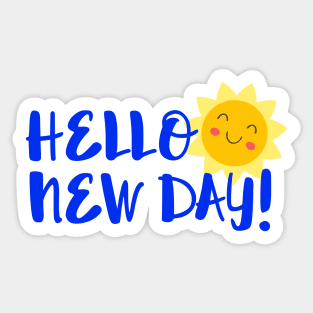 Hello New Day! Cute Happy Sun Sticker